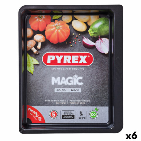 Πιάτο ψησίματος Pyrex Magic Ορθογώνιο Μέταλλο x6 40 x 31 cm