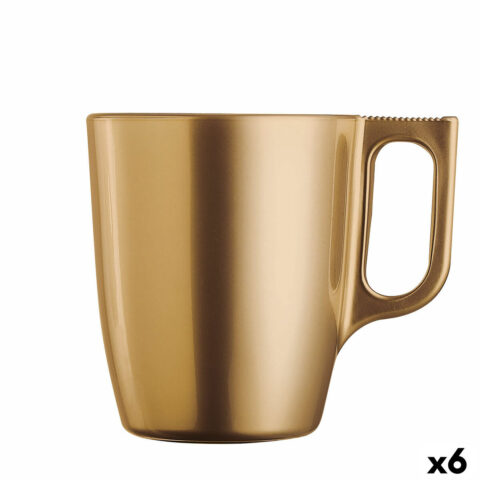 Κούπα Φλιτζάνι Luminarc Flashy Χρυσό Γυαλί 250 ml (x6)