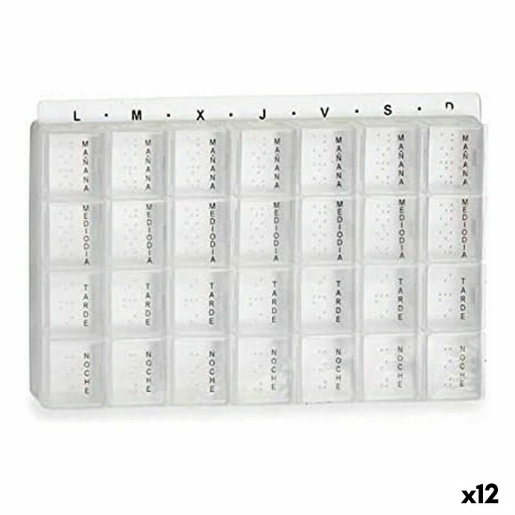 Εβδομαδιαίο Κουτί Φαρμάκων Διαφανές Πλαστική ύλη (12 Μονάδες)