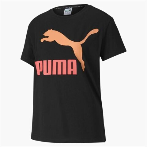 Γυναικεία Μπλούζα με Κοντό Μανίκι Puma Classics Logo Tee Μαύρο