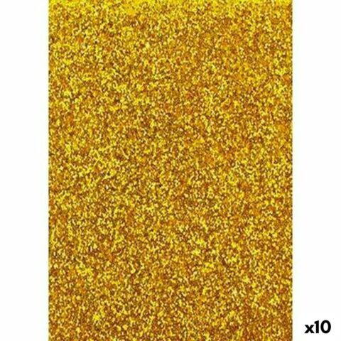 χαρτί Fama Glitter Πόλη Πλαστικό χαλί Eva Χρυσό 50 x 70 cm (x10)