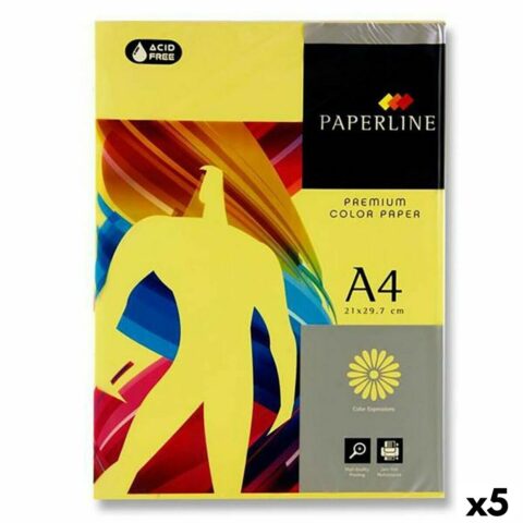 Χαρτί για Εκτύπωση Fabrisa Paperline Premium A4 80 g/m² 500 Φύλλα Κίτρινο (5 Μονάδες)