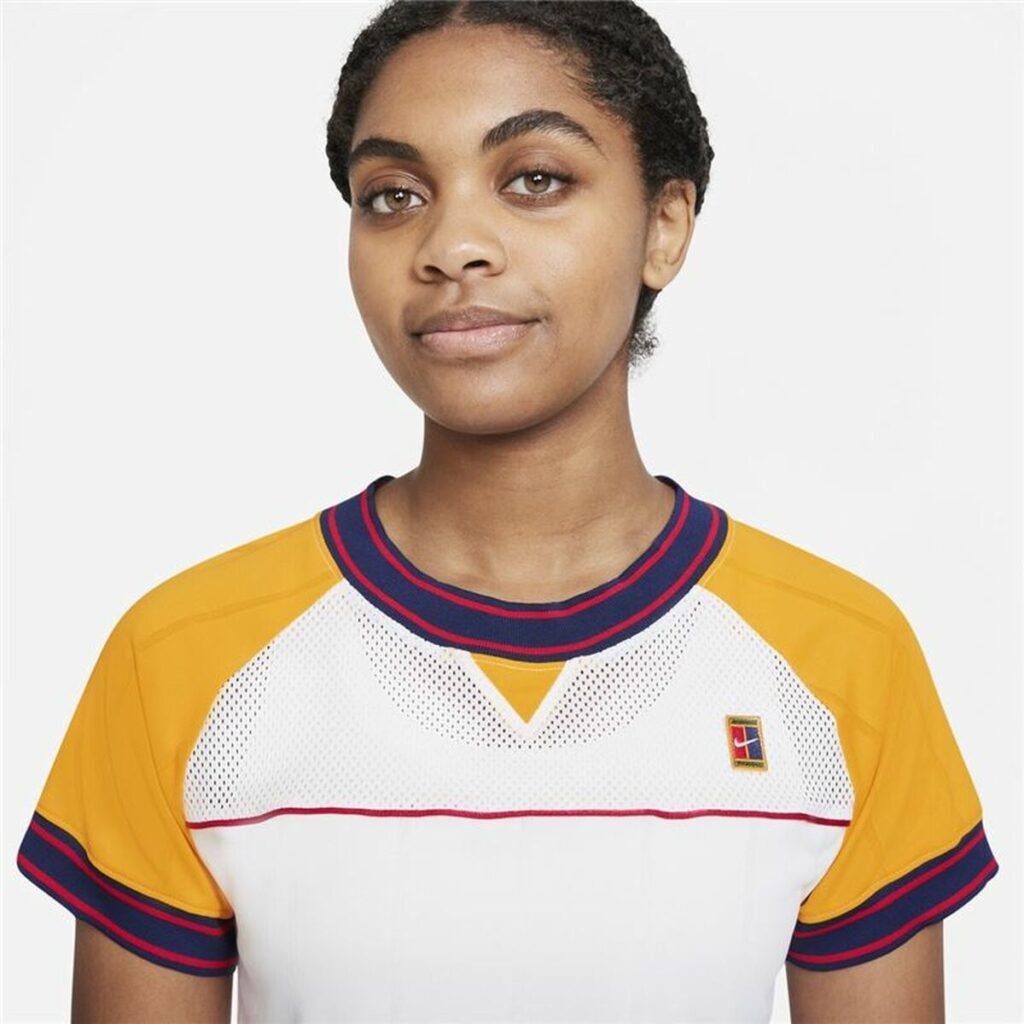 Γυναικεία Μπλούζα με Κοντό Μανίκι Nike Court Dri-Fit Slam Λευκό