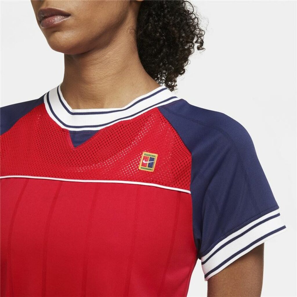 Γυναικεία Μπλούζα με Κοντό Μανίκι Nike Τένις Μπλε Κόκκινο