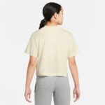 Παιδικό Μπλούζα με Κοντό Μανίκι Nike Sportswear Μπεζ