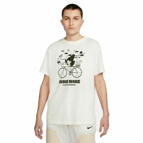 Ανδρική Μπλούζα με Κοντό Μανίκι Nike Bike  Λευκό
