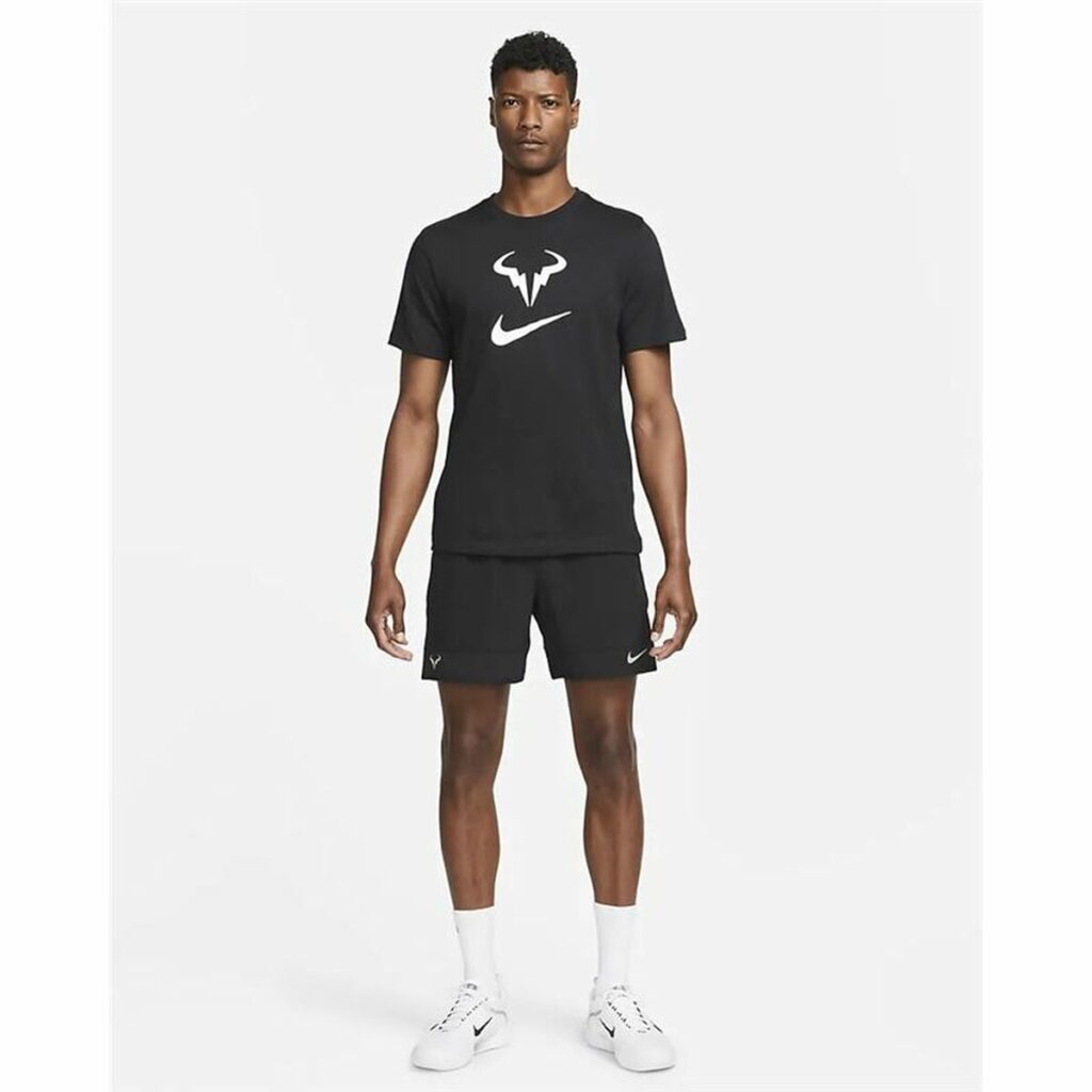 Ανδρική Μπλούζα με Κοντό Μανίκι Nike Court Dri-FIT Rafa Μαύρο
