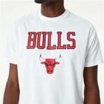 Μπλουζάκι μπάσκετ New Era NBA Chicago Bulls Λευκό