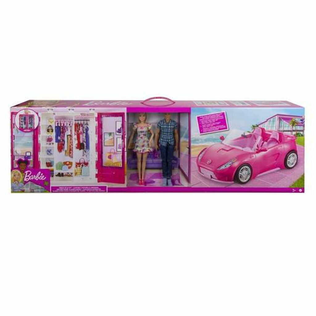 Σετ Κούκλες Barbie GVK05 Εικόνες x 2 Αυτοκίνητο Ντουλάπι