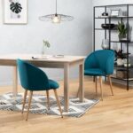 Καρέκλα Τραπεζαρίας Curvy Μπλε x2 55 x 45 x 99 cm (x2)