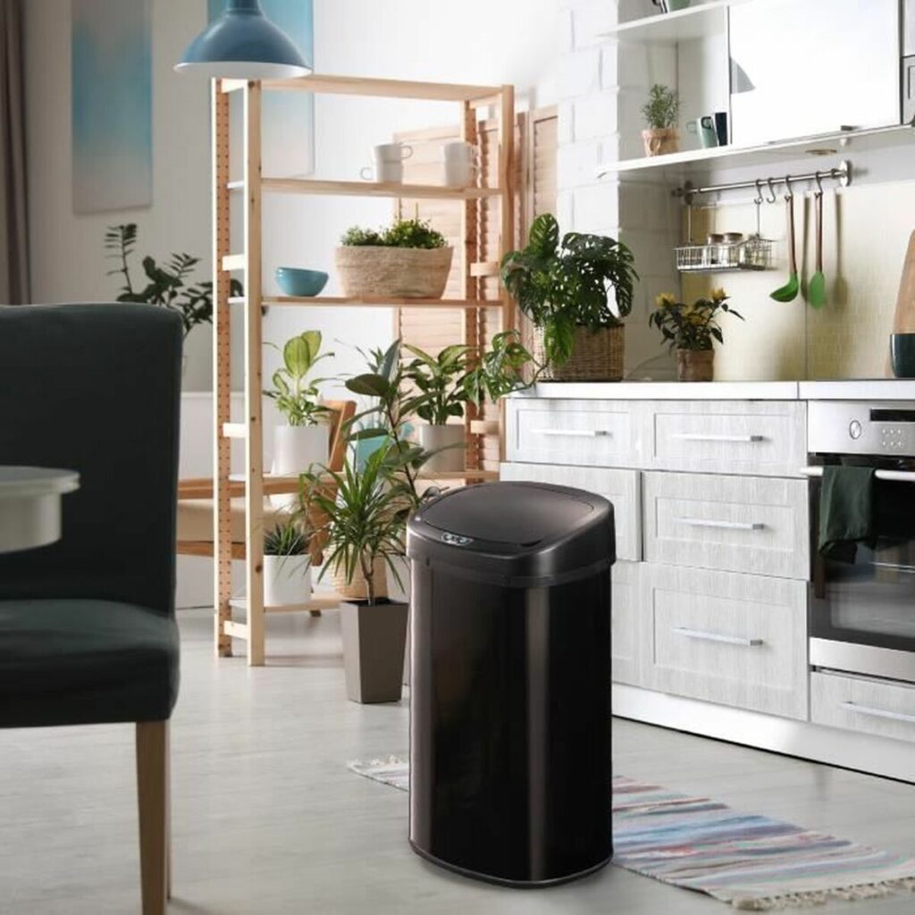 Σκουπίδια μπορεί να Kitchen Move Batimex Majestic Αυτόματο Μαύρο Ανοξείδωτο ατσάλι ABS 58 L