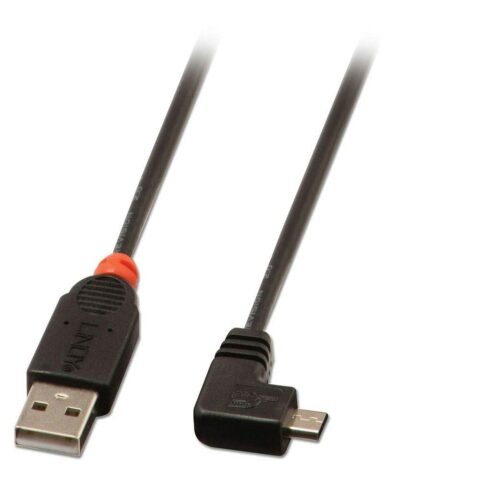 Καλώδιο USB 2.0 A σε Micro USB B LINDY 31976 1 m Μαύρο