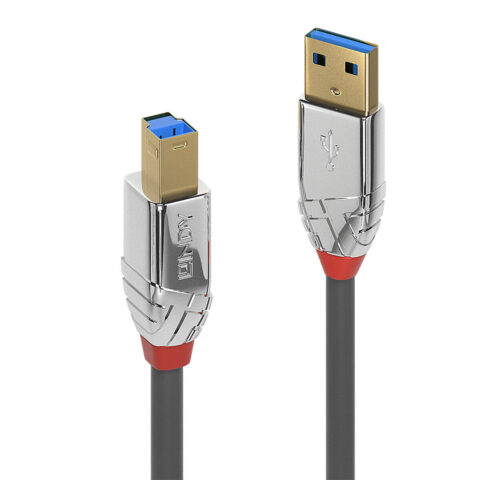 Καλώδιο USB A σε USB B LINDY 36664 5 m Μαύρο Γκρι Ανθρακί