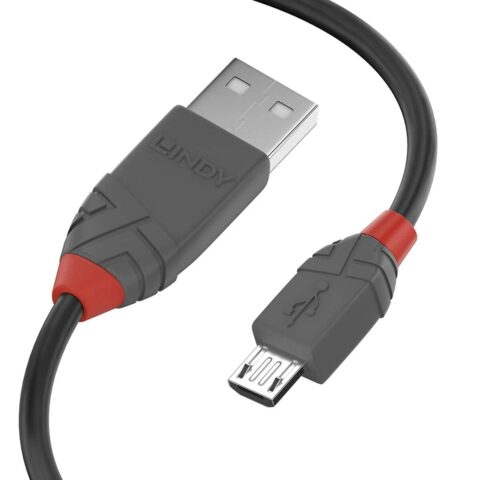 Καλώδιο USB 2.0 A σε Micro USB B LINDY 36731 50 cm Μαύρο