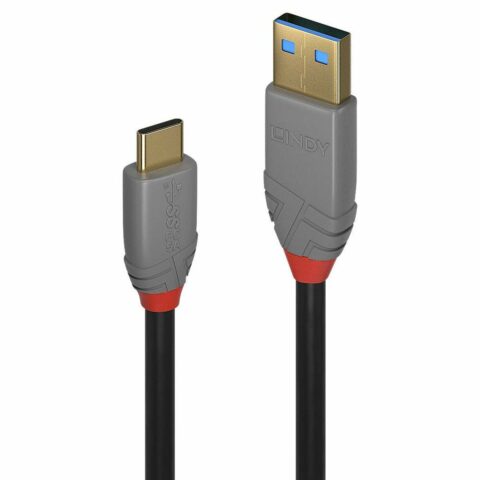 Καλώδιο USB A σε USB C LINDY 36911 Μαύρο Ανθρακί