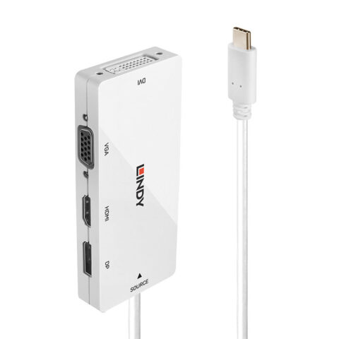 USB Hub LINDY 43279 Λευκό (x1)