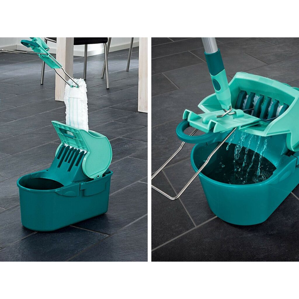 Mop with Bucket Leifheit Μπλε Πλαστική ύλη Ένωση 8 L