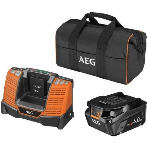 Charger and rechargeable battery set AEG Powertools Pro Lithium Setl1840shd 18 V 4 Ah