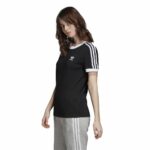 Γυναικεία Μπλούζα με Κοντό Μανίκι Adidas 3 Stripes Μαύρο