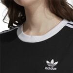 Γυναικεία Μπλούζα με Κοντό Μανίκι Adidas 3 Stripes Μαύρο