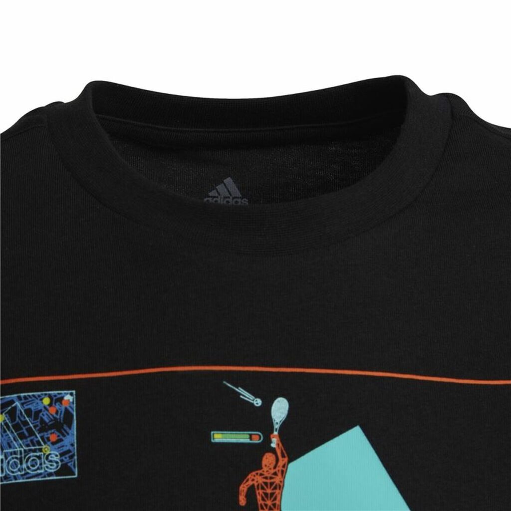 Παιδικό Μπλούζα με Κοντό Μανίκι Adidas Gaming Graphic Μαύρο