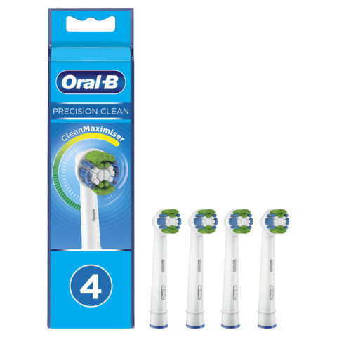 Ανταλλακτικό Ηλεκτρικής Οδοντόβουρτσας Oral-B Precision Clean Λευκό 4 Μονάδες