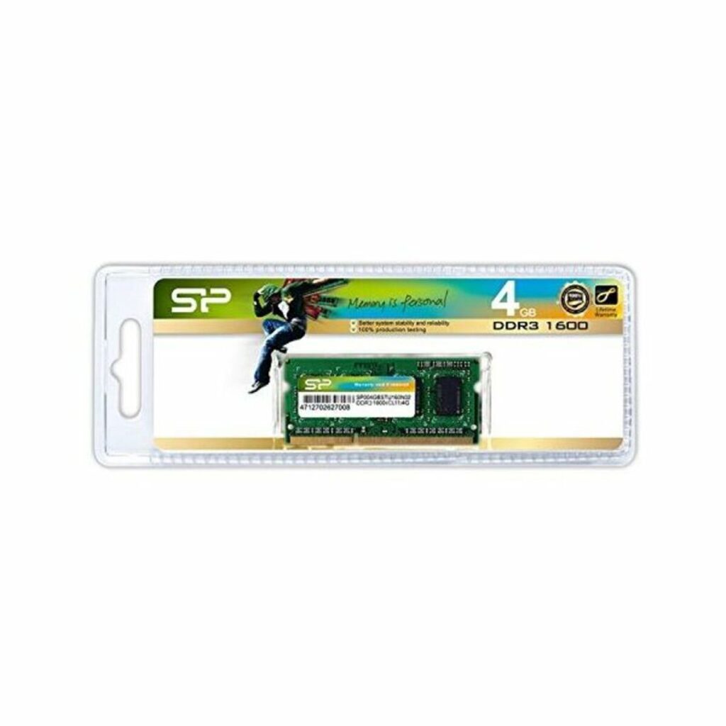 Μνήμη RAM Silicon Power SP004GBSTU160N02 SO-DIMM 4 GB DDR3 1600 mHz 4 GB