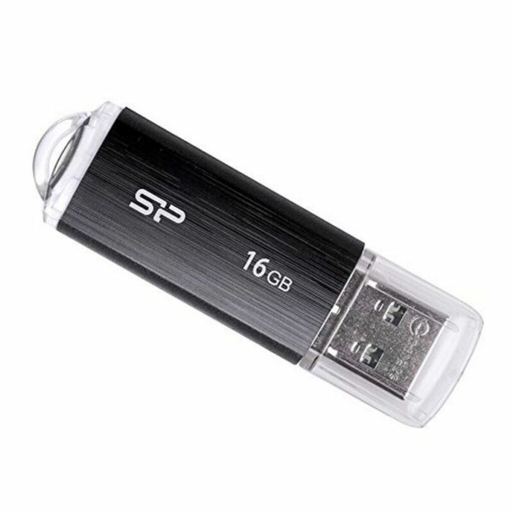 Στικάκι USB Silicon Power SP016GBUF2U02V1K 16 GB USB 2.0 Μαύρο 16 GB