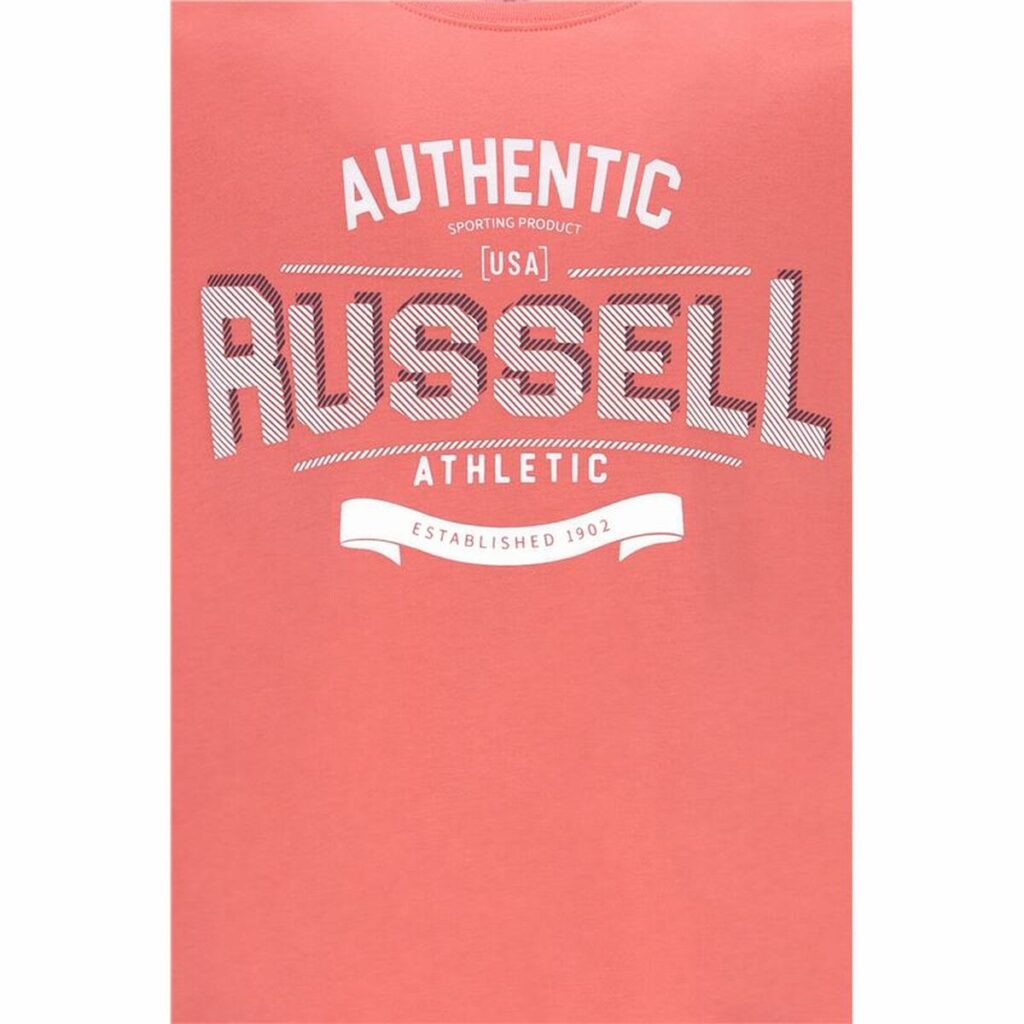 Μπλούζα με Κοντό Μανίκι Russell Athletic Amt A30081 Κοράλι Άντρες