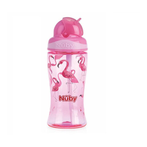 ποτήρι εκμάθησης Nûby Flip-it Ροζ φλαμίνγκο 360 ml