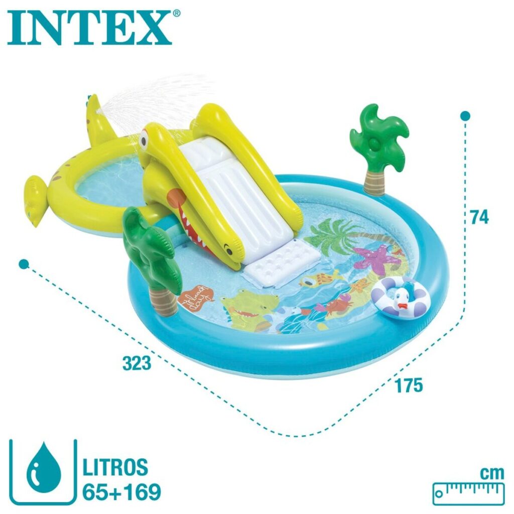Παιδική πισίνα Intex Κροκόδειλος Παιδική χαρά 175 x 74 x 323 cm