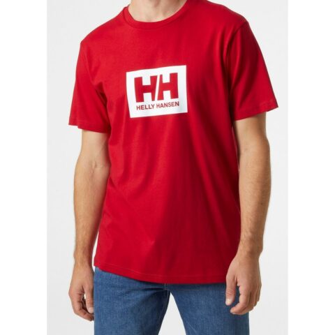 Ανδρική Μπλούζα με Κοντό Μανίκι  HH BOX T Helly Hansen 53285 162  Κόκκινο