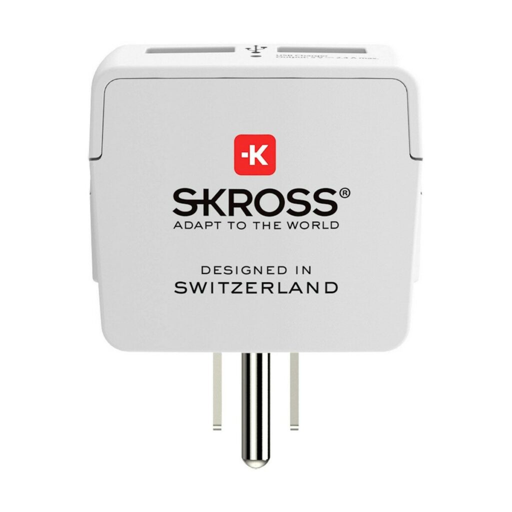 Αντάπτορας Ρεύματος Skross 1500281 USB x 2 Ευρωπαϊκή ΗΠΑ