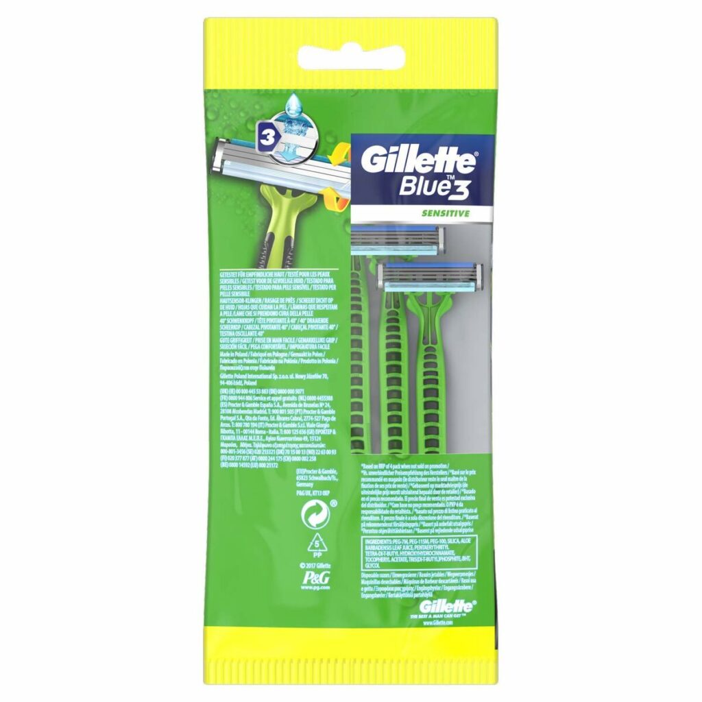 Ξυράφια Gillette Blue Sensitive 5 Μονάδες