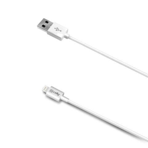 Καλώδιο USB σε Lightning Celly USBIP52M 2 m Λευκό