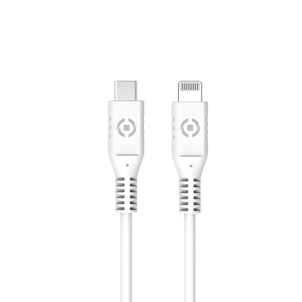 Καλώδιο USB-C σε Lightning Celly Λευκό 1 m