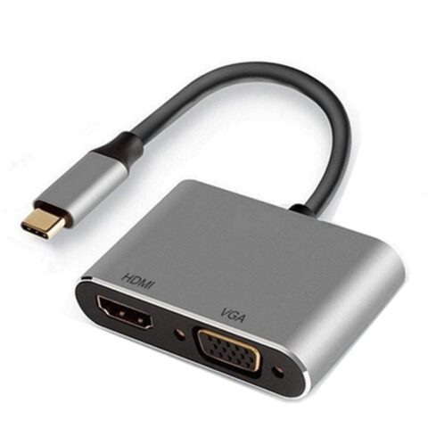 Αντάπτορας USB σε VGA/HDMI Ewent EW9700 4K Ultra HD Μαύρο/Γκρι 15 cm