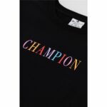 Γυναικεία Μπλούζα με Κοντό Μανίκι Champion Crewneck Croptop Μαύρο