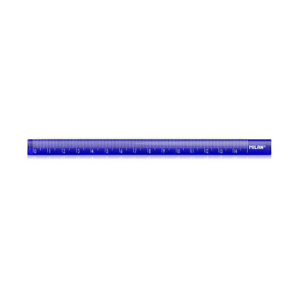 Χάρακας Milan Πολύχρωμο Τριγωνικό 60 Τεμάχια Ευέλικτο 15 cm