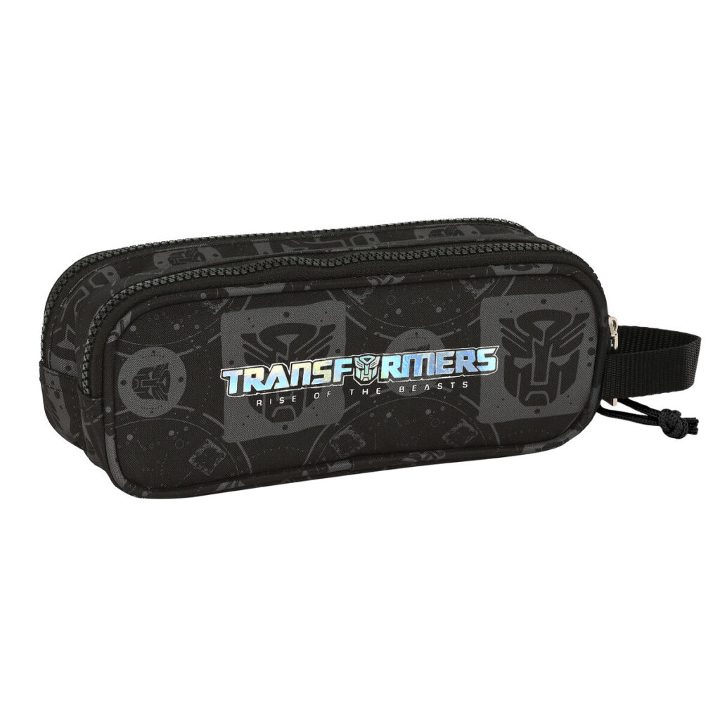 Διπλή Κασετίνα Transformers Μαύρο 21 x 8 x 6 cm