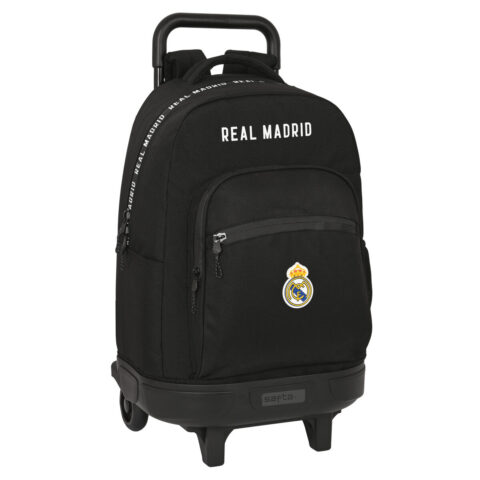 Σχολική Τσάντα με Ρόδες Real Madrid C.F. 33 x 45 x 22 cm Μαύρο