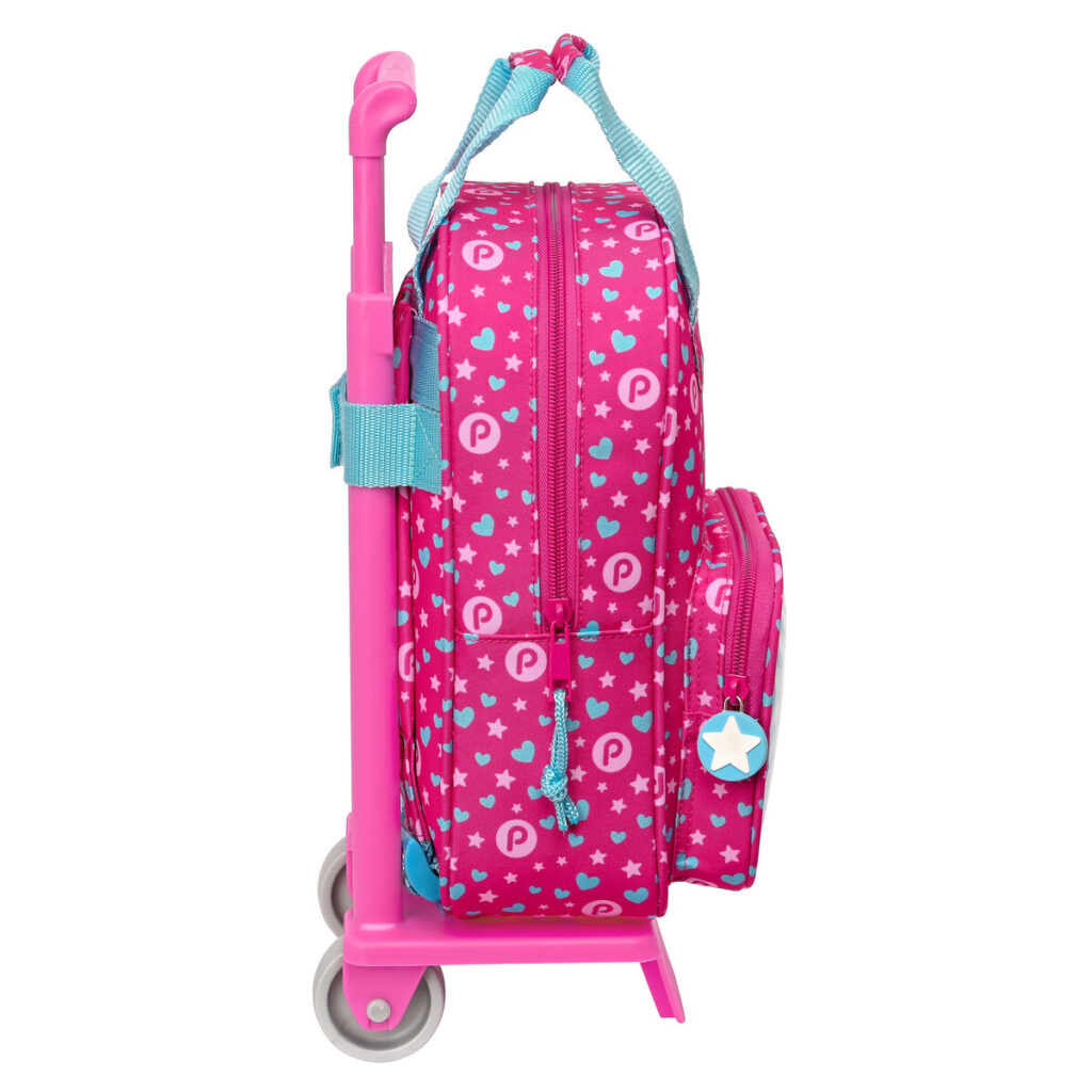 Σχολική Τσάντα με Ρόδες Pinypon Μπλε Ροζ 20 x 28 x 8 cm