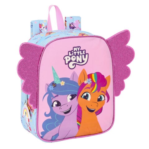 Σχολική Τσάντα My Little Pony Wild & free Μπλε Ροζ 22 x 27 x 10 cm