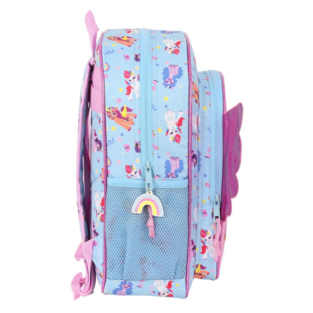 Σχολική Τσάντα My Little Pony Wild & free 32 x 38 x 12 cm Μπλε Ροζ