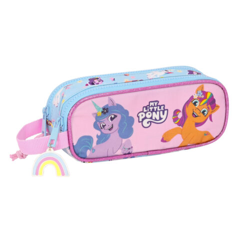 Διπλή Κασετίνα My Little Pony Wild & free Μπλε Ροζ 21 x 8 x 6 cm