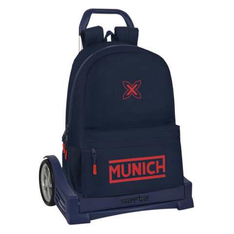 Σχολική Τσάντα με Ρόδες Munich Flash Ναυτικό Μπλε 30 x 46 x 14 cm