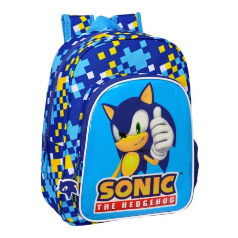 Σχολική Τσάντα Sonic Speed 26 x 34 x 11 cm Μπλε