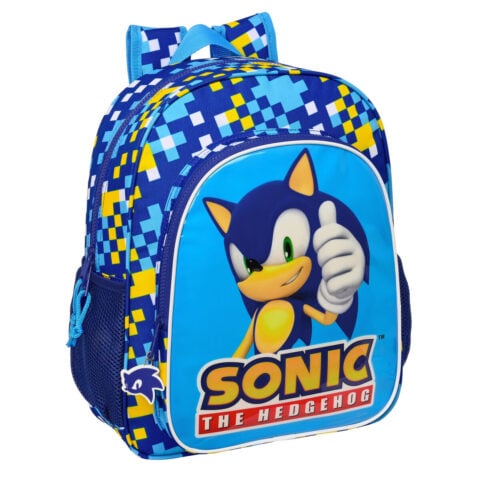 Σχολική Τσάντα Sonic Speed 32 x 38 x 12 cm Μπλε