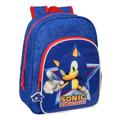 Σχολική Τσάντα Sonic Let's roll Ναυτικό Μπλε 26 x 34 x 11 cm