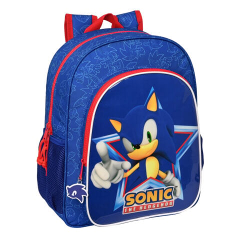 Σχολική Τσάντα Sonic Let's roll 32 x 38 x 12 cm Ναυτικό Μπλε